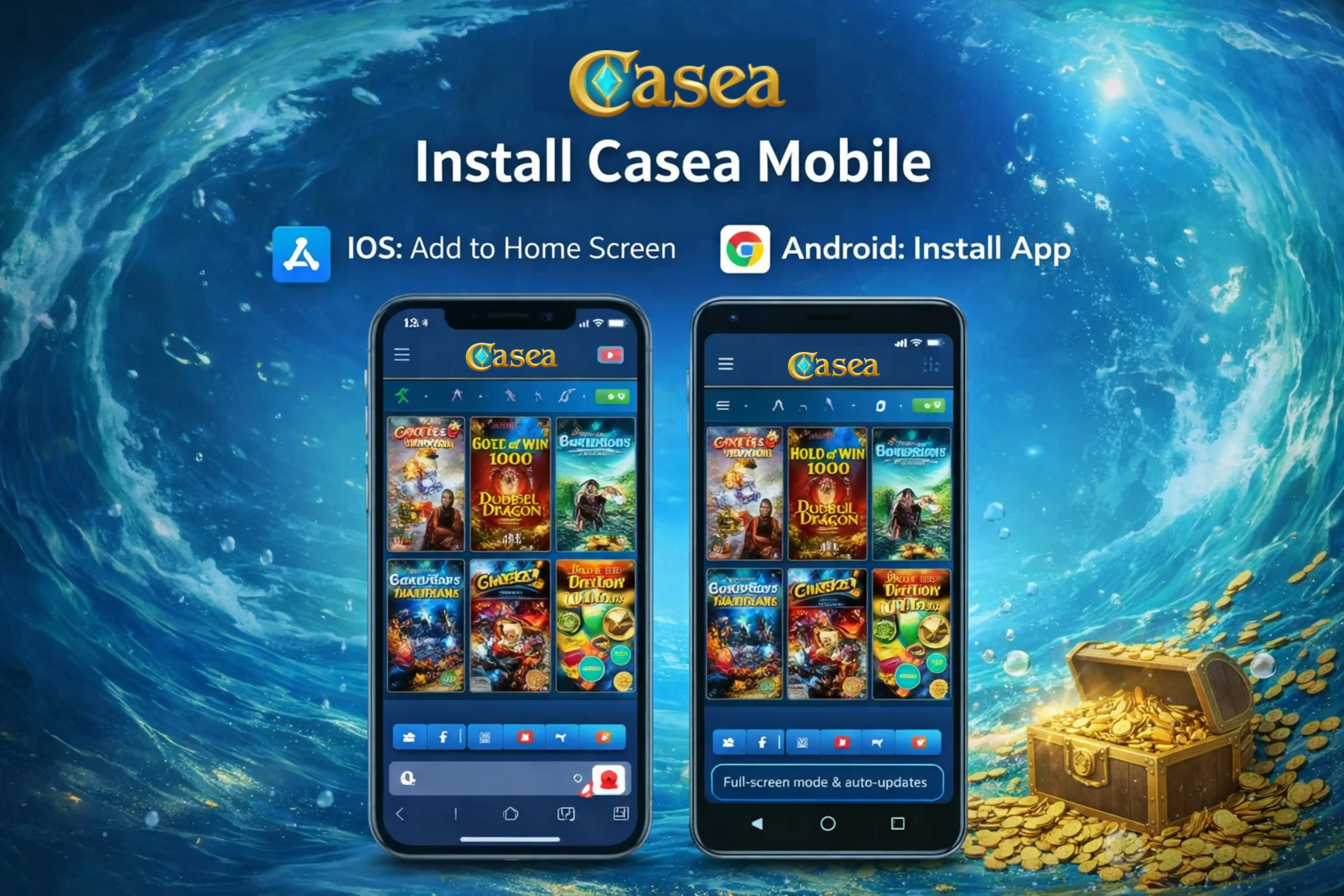 Capture d'écran de l'app Casea Casino
